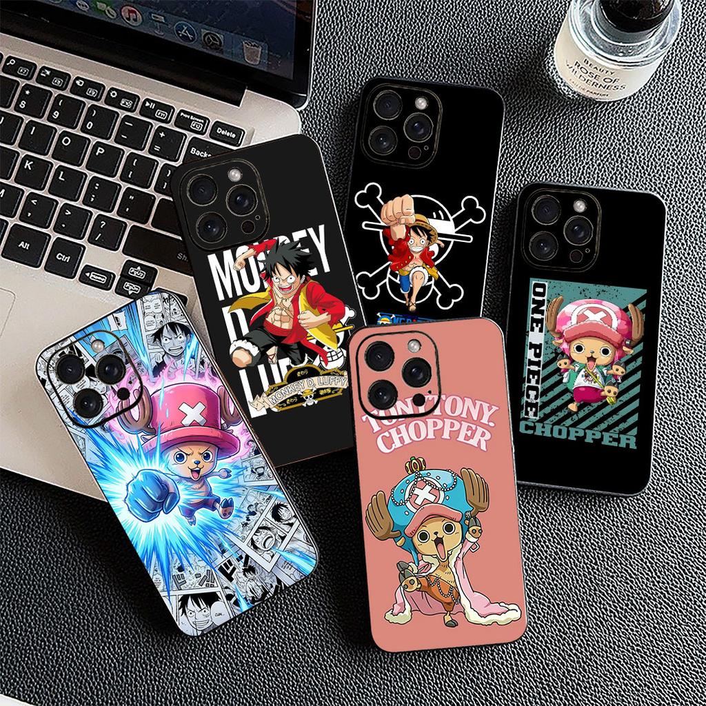 for Apple iPhone 16 14 15 Plus 11 Pro Max 16E ProMax + 16Plus 15+ 14+ Phone Cover Soft Case Tony One Pieces Luffy Tony Chopper