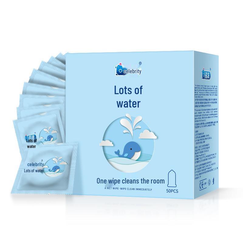 Ultra Thin Ribbed & Lubricated Condoms with Hyaluronic Acid - 10 Pack Adult Sex Toy