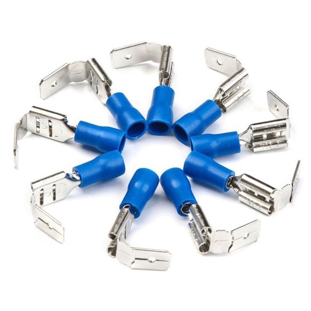 22-10AWG Female 6.3mm Male Piggyback Insulated Crimp Spade Wire Cable Connector Terminal