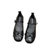 Fashion Ladies Shoes 2025 Mary Janes Women's Flats Daily Dress Flats Women Bow Tie Shallow Buckle Strap Soft Bottom Outdoor Shoes Women