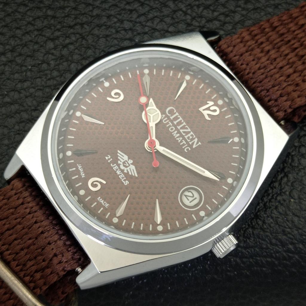 CEAS BARBATESC AUTOMATIC CITIZEN RECONDITIONAT 8200 JAPONIA CADRAN CULOARE MARO A432347-2 R111-a432347