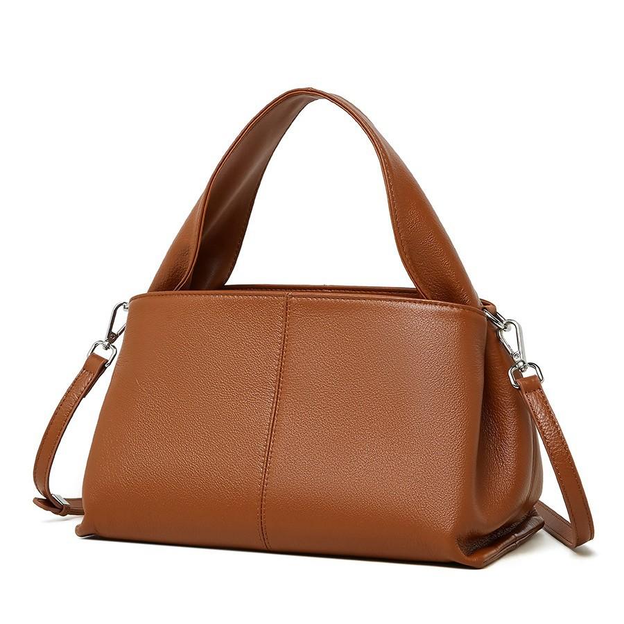 Textured Hand-held Large Bag Cowhide Shoulder Armpit Bag New Leather Messenger Women's Bag