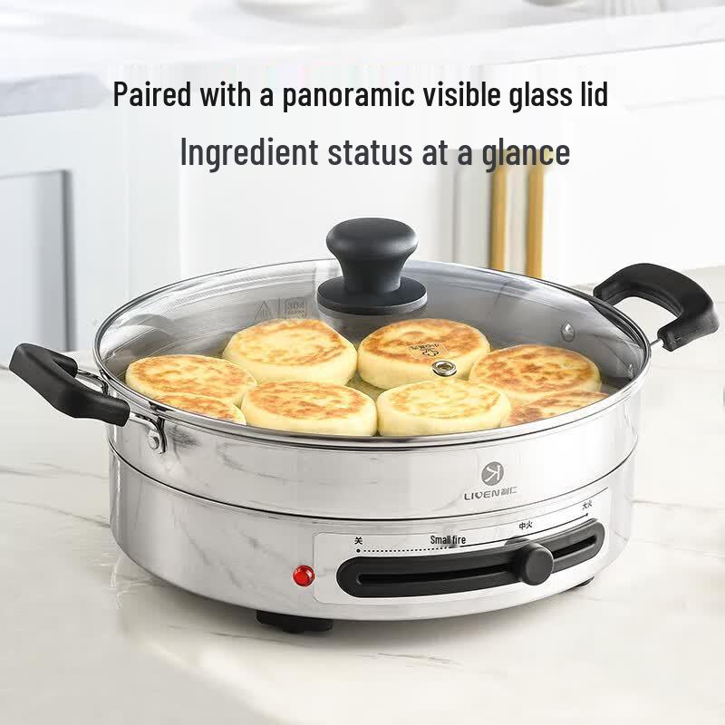 Liven 34cm Electric Griddle with 5.5cm Deep Pan CN plug (adapter included)