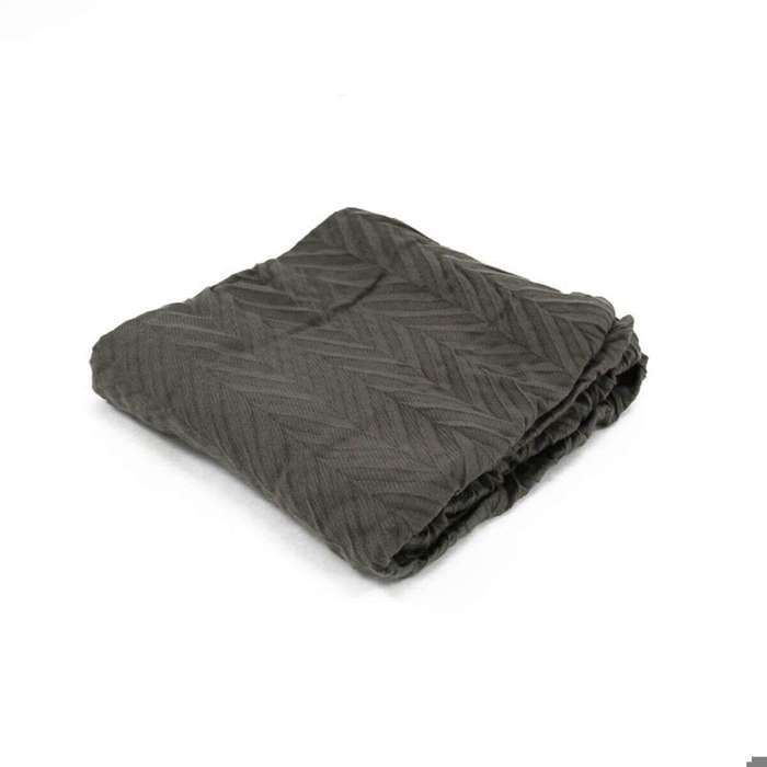 Taupe Chevron Pattern Throw 130x170