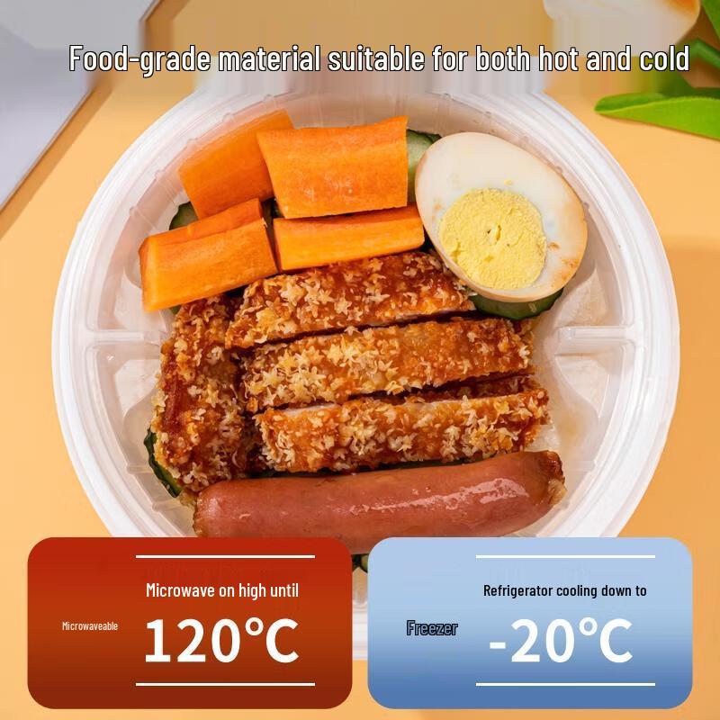 HANDUNYOU Disposable Takeaway Lunch Boxes with Lock