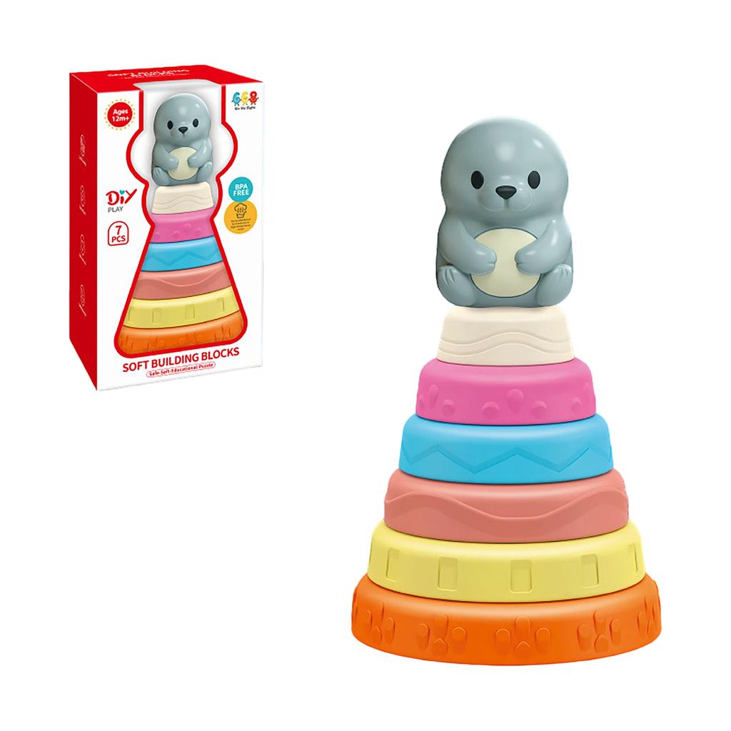 Kids Cartoon Animal Stacking Game , Fun Balancing & Skill,Building Toy With Cute Animal Figures