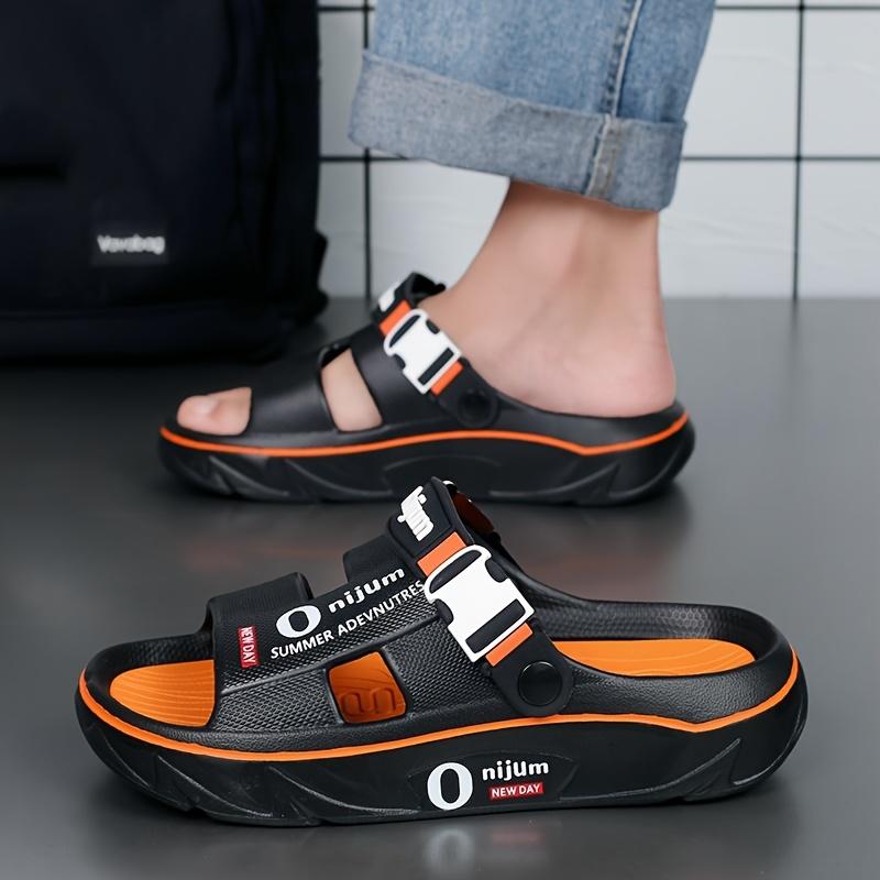 [Anti-slip Slippers] Anti-slip Men's Slippers | Deodorant Sports Casual Driving Dual-purpose Couple Sandals Fashionable Beach Flip-flops