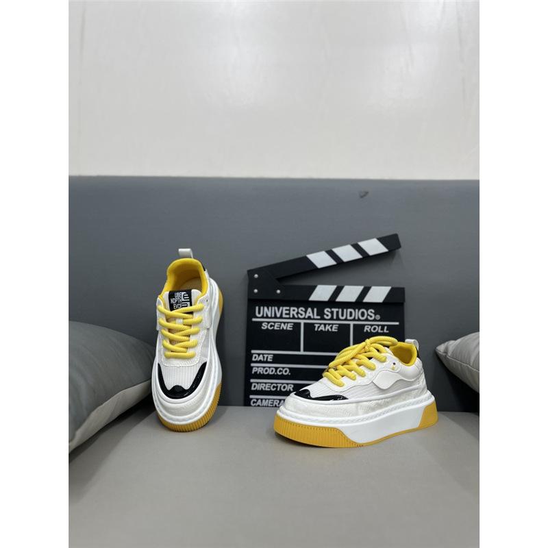 Summer new breathable mesh thick-soled comfortable lace-up casual board shoes bm