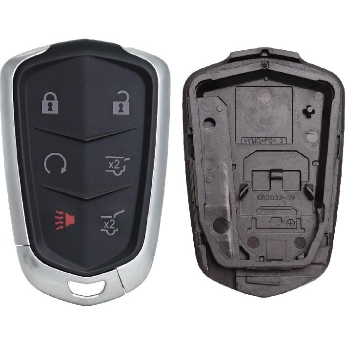 Key Fob Shell Case Replacement Fits for Cadillac Escalade ESV 2015 2016 2017 2018   Keyless Entry Remote Control 6 Button Pad Cover