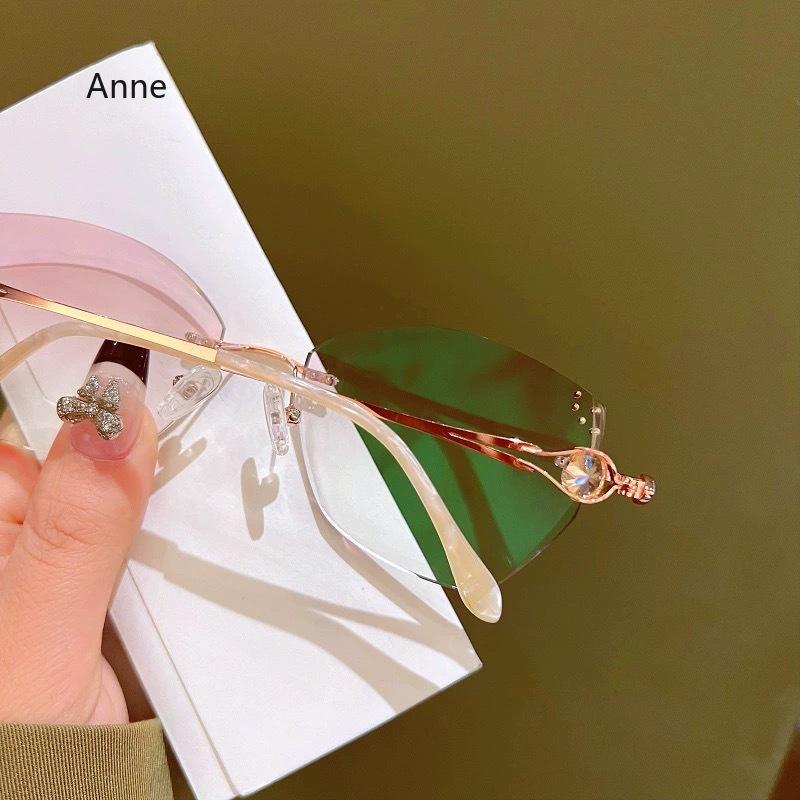 Reading Glasses Diamond Cut Edge Frameless Presbyopic Eyewear Unisex +1...+4.0 Anti Blue Light Computer Eyeglasses Gafas