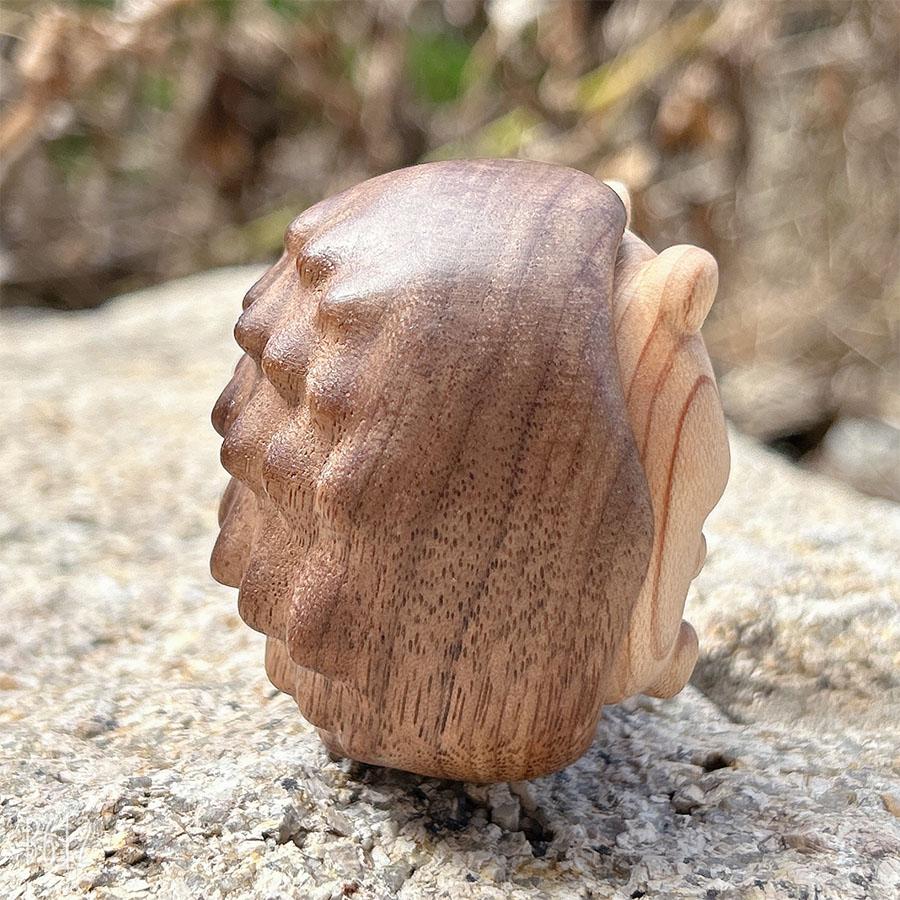 Little Hedgehog Healing Series Dopamine Ornament Solid Wood Splicing Creative Playful Handle