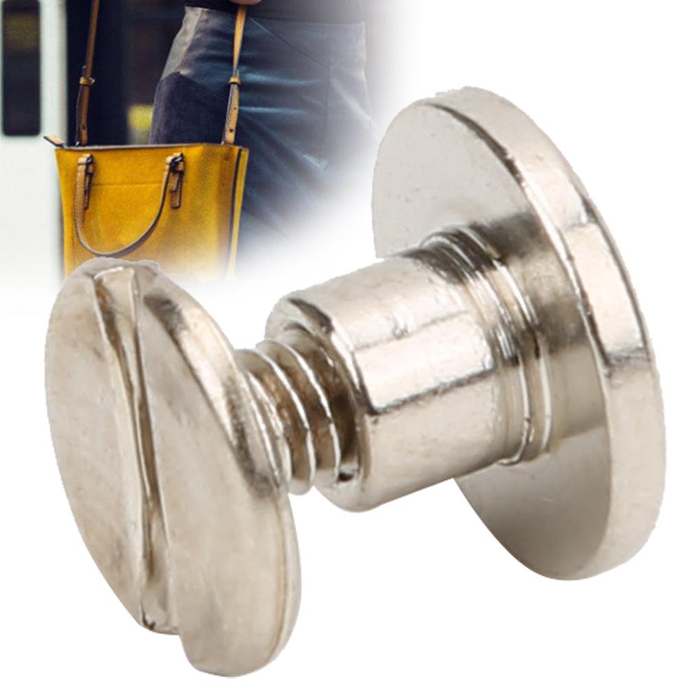 20 Set Brass Rivet Account Book Connecting Screws Notebook Binding Belt StudsSilver