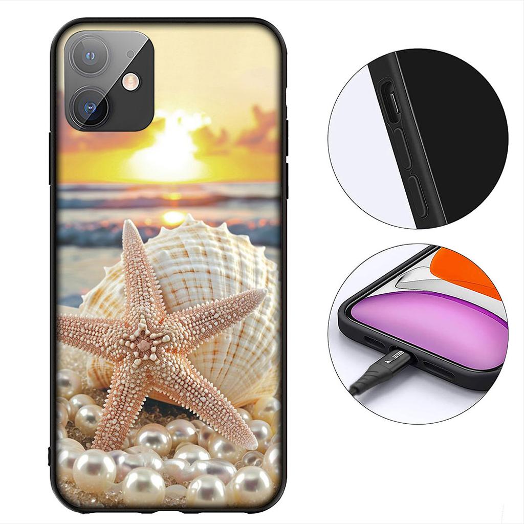 Mountain Sea Beach Travel Shell Starfish Star Case for Apple iPhone 12 13 Mini XS 11 Pro Max 7 8 Plus + XR 8+ X SE 2020 SE3