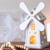 Spinning Windmill Candle Holder Silicone Mold DIY Hollow Splicing House Candlestick Gypsum Molds Plaster Resin Crafts Making