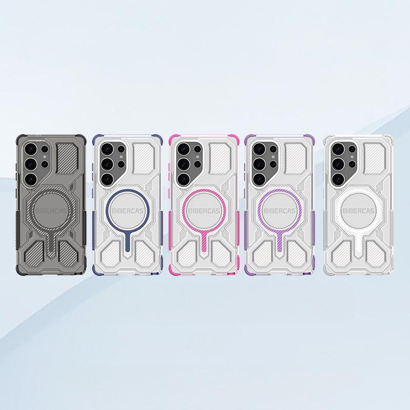 Compatible Samsung S25 ULTRA/S25 EDGE Magnetic Transparent Airbag Anti-fall Case