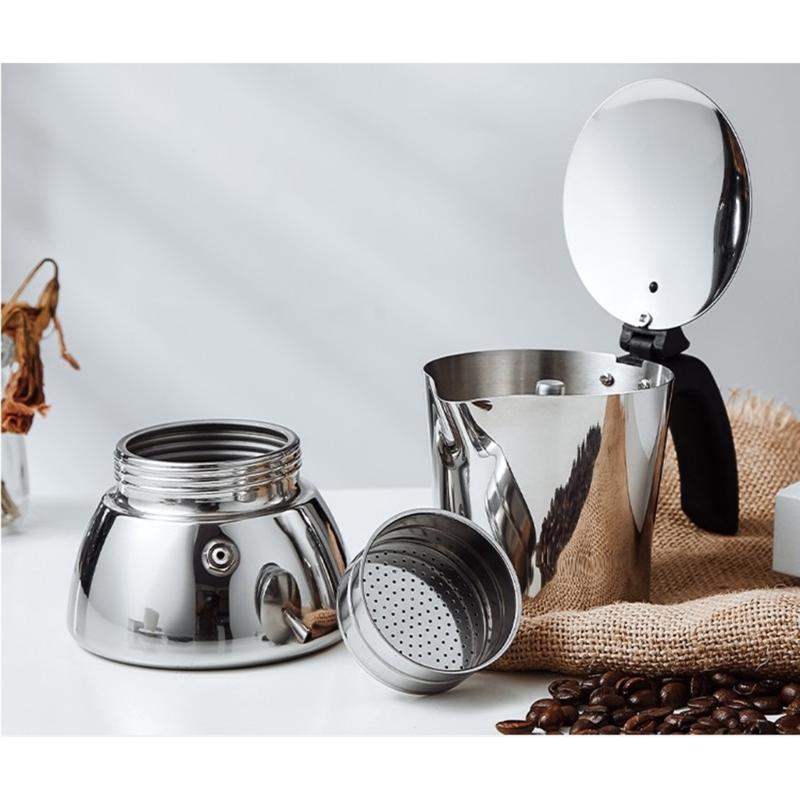 Italian Style Espressos Coffee Maker Stovetop Coffee Pots With Heat Resistant Handle For Perfect Brewing
