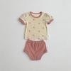 Summer Baby Clothing Set Floral Tee And Bloomer 2Pcs Suit Baby Clothes