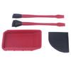4Pcs Silicone Glue Kit 2 Brush 1 Comb and 1 Tray Uniform Application Silicone Glue Applicator Set