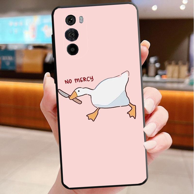 Cute Cartoon Goose Duck Phone Case For Motorola Edge 60 50 40 Pro 60 50 40 30 Ultra Neo Fusion Moto G Play G Stylus G Carcasas