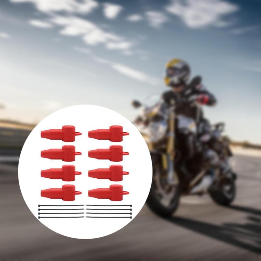 8 Pack Terminal Covers for Alternator Starter with Cable Ties Trucks