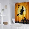 1 Peça de Cortina de Chuveiro Estampada de Bruxa 180X180cm Montada em Vassoura Tema Halloween Divisória de Banheiro Impermeável e à Prova de Mofo