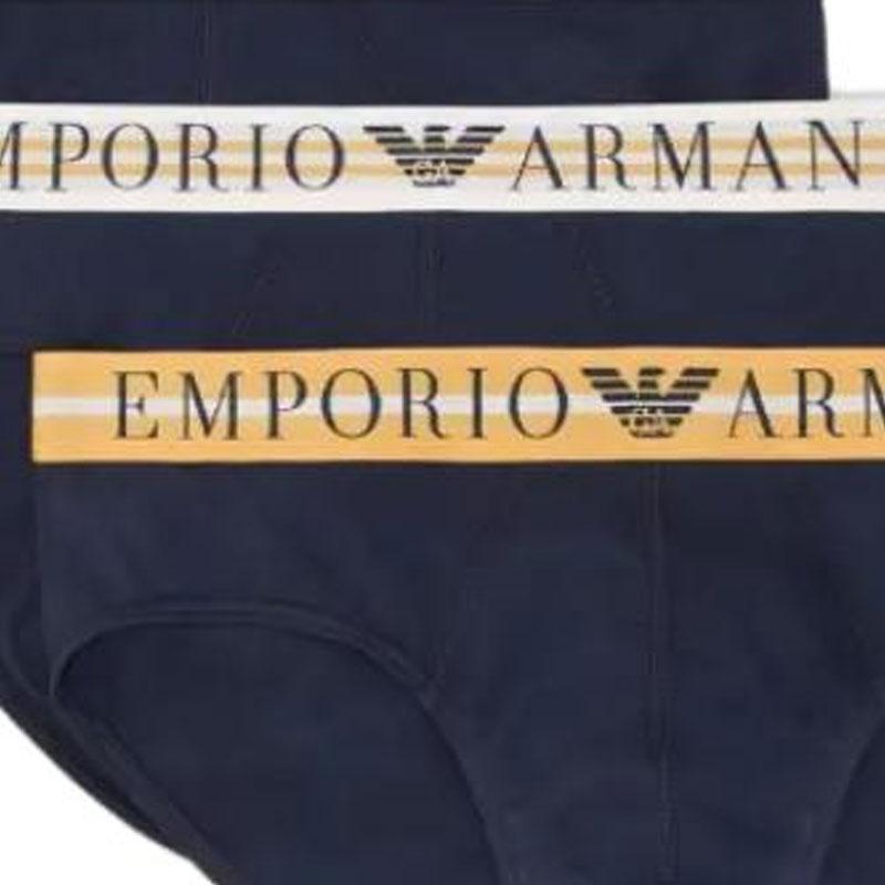 

Emporio Armani FW23 Letter Stripe Casual Triangle Underwear 3-Pack Men underwear Navy-Blue 111734-3F723-70435 XL