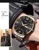 Men's Ultra-Thin Luminous Waterproof Alloy Wristwatch with English-Chinese Calendar and Solid Steel Band