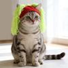 Fun Rock Pet Hat Adjustable Cat Hat with Ear Holes Cute Pet Hat with Yarn Hairs for Small Dogs Cats Party Costume Photo Prop