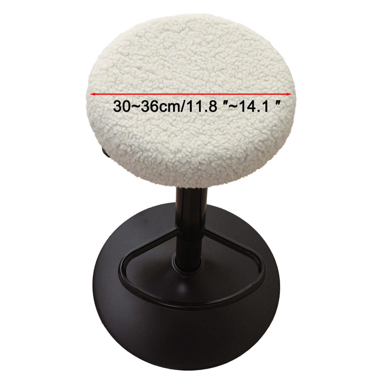 

Осенне-зимний чехол на круглый барный стул из тедди-флиса для бара, салона, круглого вращающегося стула