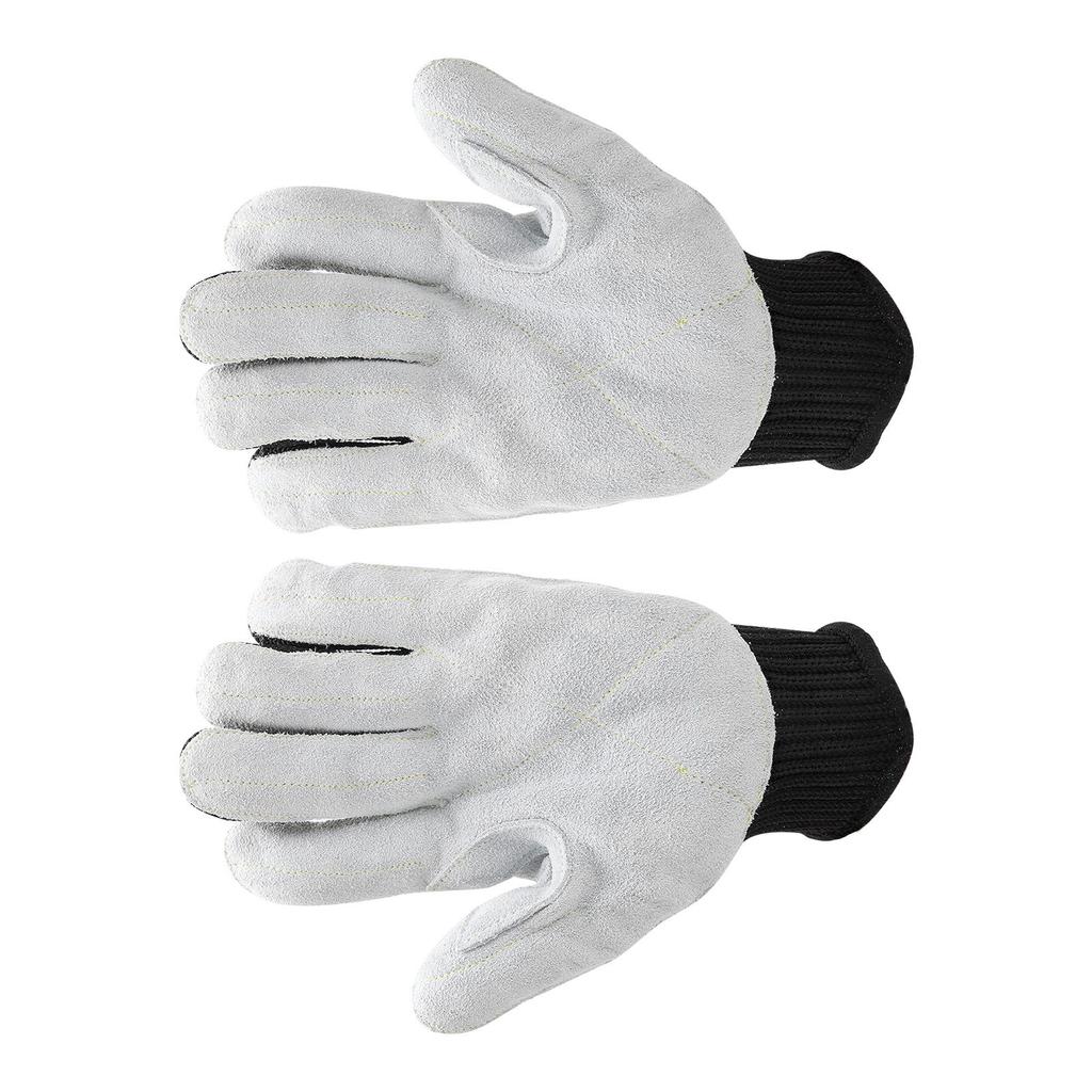 Pair Protective Gloves Grade 5 AntiCutting Polyethylene Fiber Leather for Workshop Security