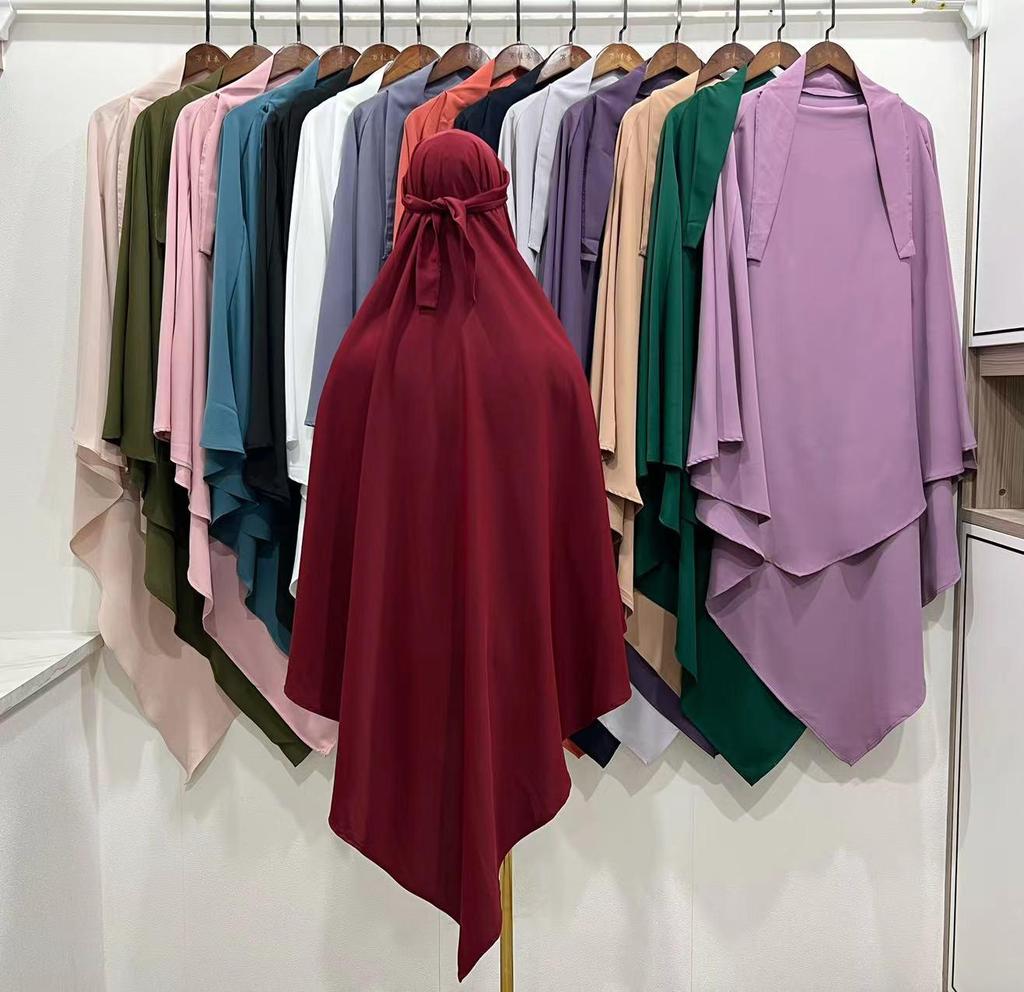 Turkish Style Colorful Muslim Robe & Headscarf for Middle East and Dubai