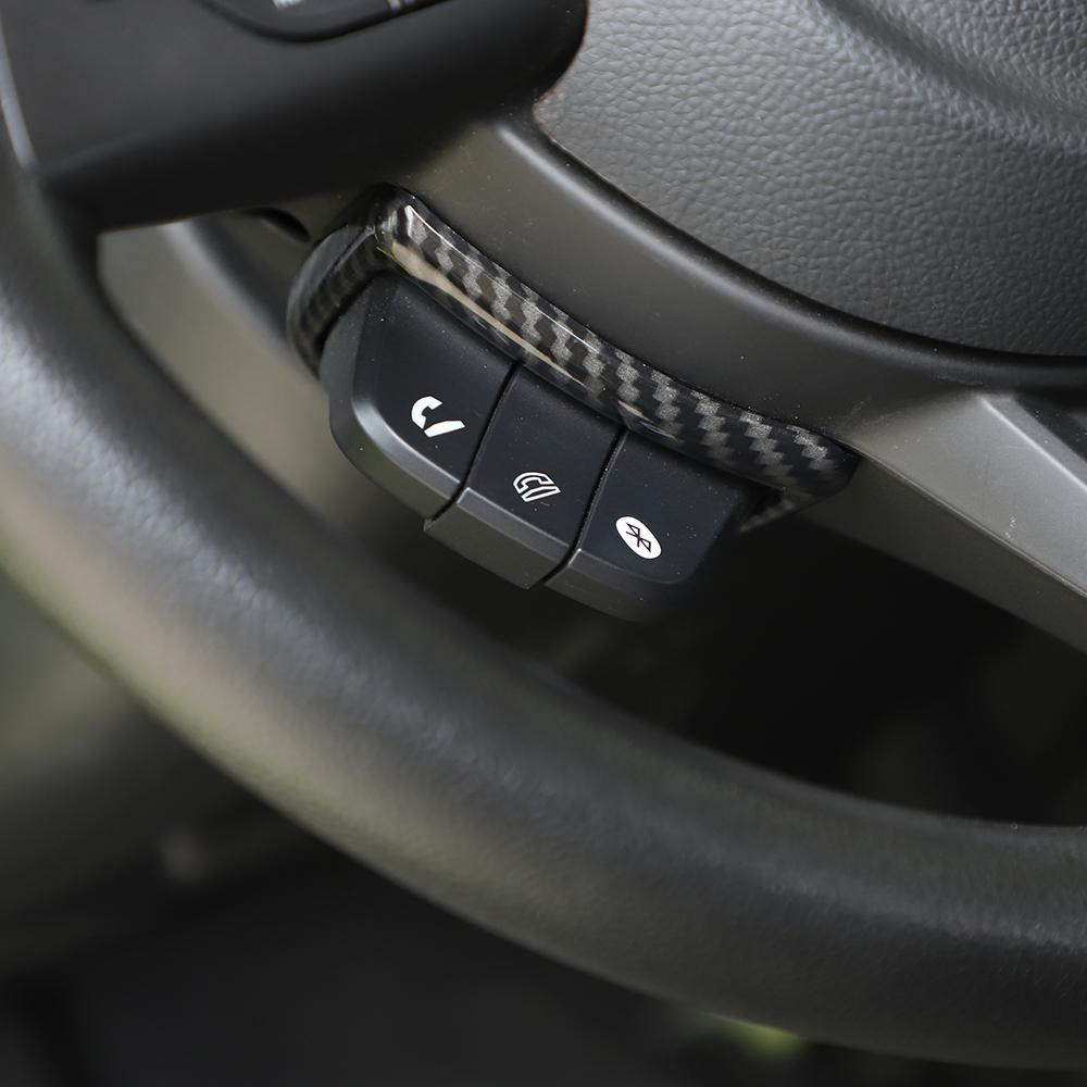 Cadre décoratif pour bouton de téléphone de voiture, accessoire d'intérieur pour Suzuki Jimny 2019 et plus, argent, rouge, fibre de carbone