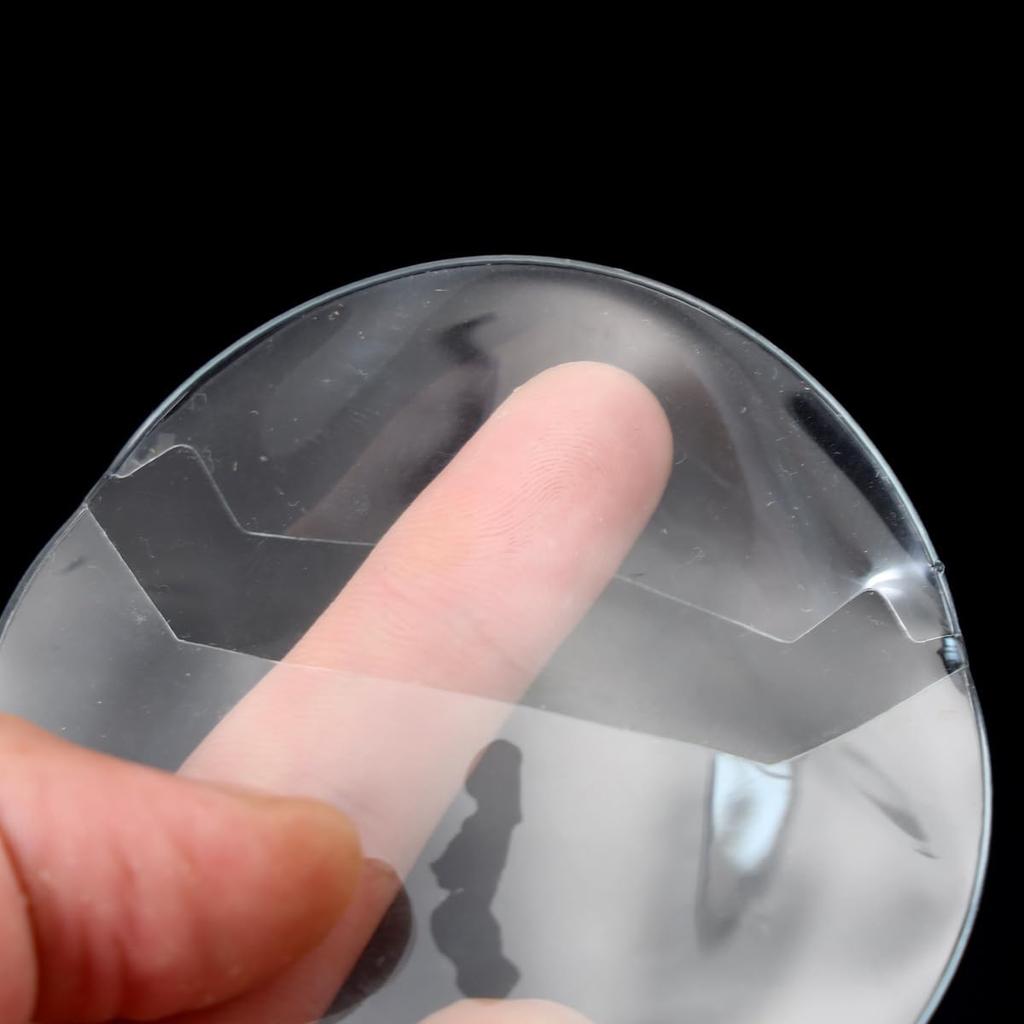 [LUYING] Round Clear Clip Covers for Badge Storage, 20-Pack, Compatible with 58mm Badges, Transparent Round Shape, Perfect for Collecting,