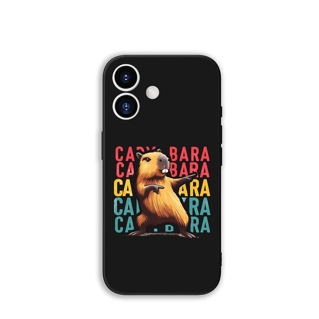 Cartoon Capybara CutePhone Cover Case for Apple iPhone 16 15 14 Plus 13 12 Mini 17 Pro Max + ProMax 16E Air 16+ Casing
