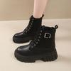 Versatile Locomotive Boots Platform Martin Boots Women's 2025 Autumn and Winter New Handsome British Short Boots Women's Single Boots