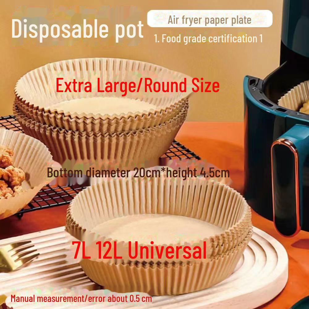 Farfurii de Hârtie Rectangulare Rezistente la Temperaturi Înalte, Absorbante de Ulei, pentru Friteuză cu Aer, pentru Copt