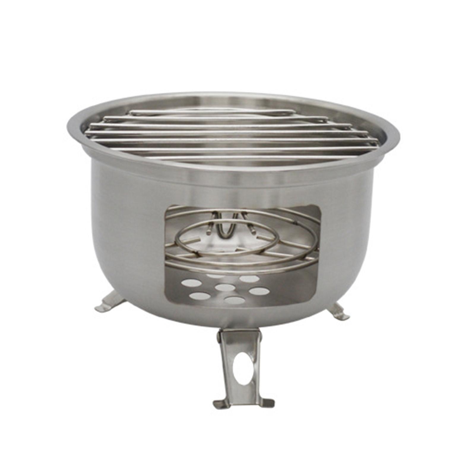 

Походная печь для выживания из нержавеющей стали, дровяная печь для барбекю, пикников, портативный угольный гриль, кухонное оборудование