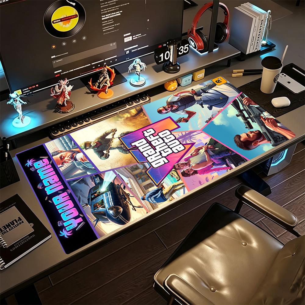 Gta Benutzerdefinierbares Text-Mauspad Schreibtisch-Mauspad Büro-Mauspads Rutschfeste Gummiunterseite Computer-Schreibtisch Büro-Dekorationszubehör