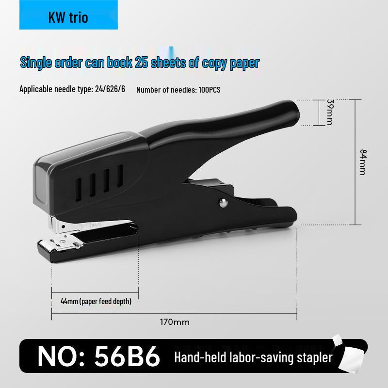 Kedeou KWTRIO 56B6 Metal Handheld Stapler, 25-Sheet Capacity