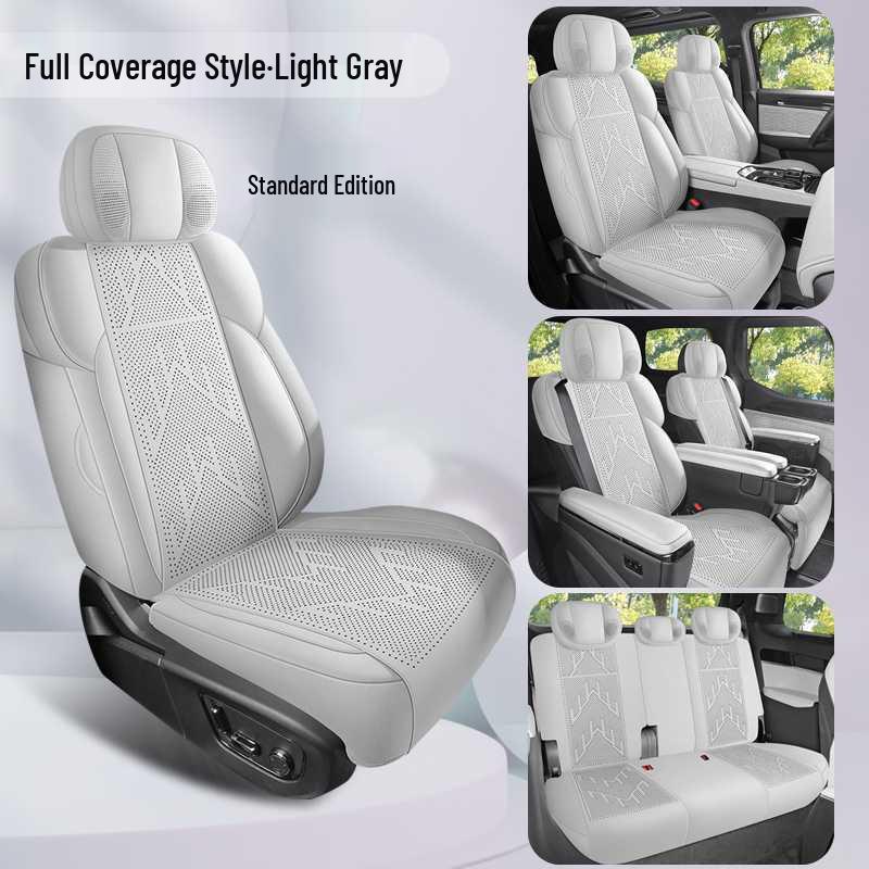 25 JiKe 009 All-Season Suede Car Seat Cushion with Full Coverage Ventilation for Sixth and Seventh Seats