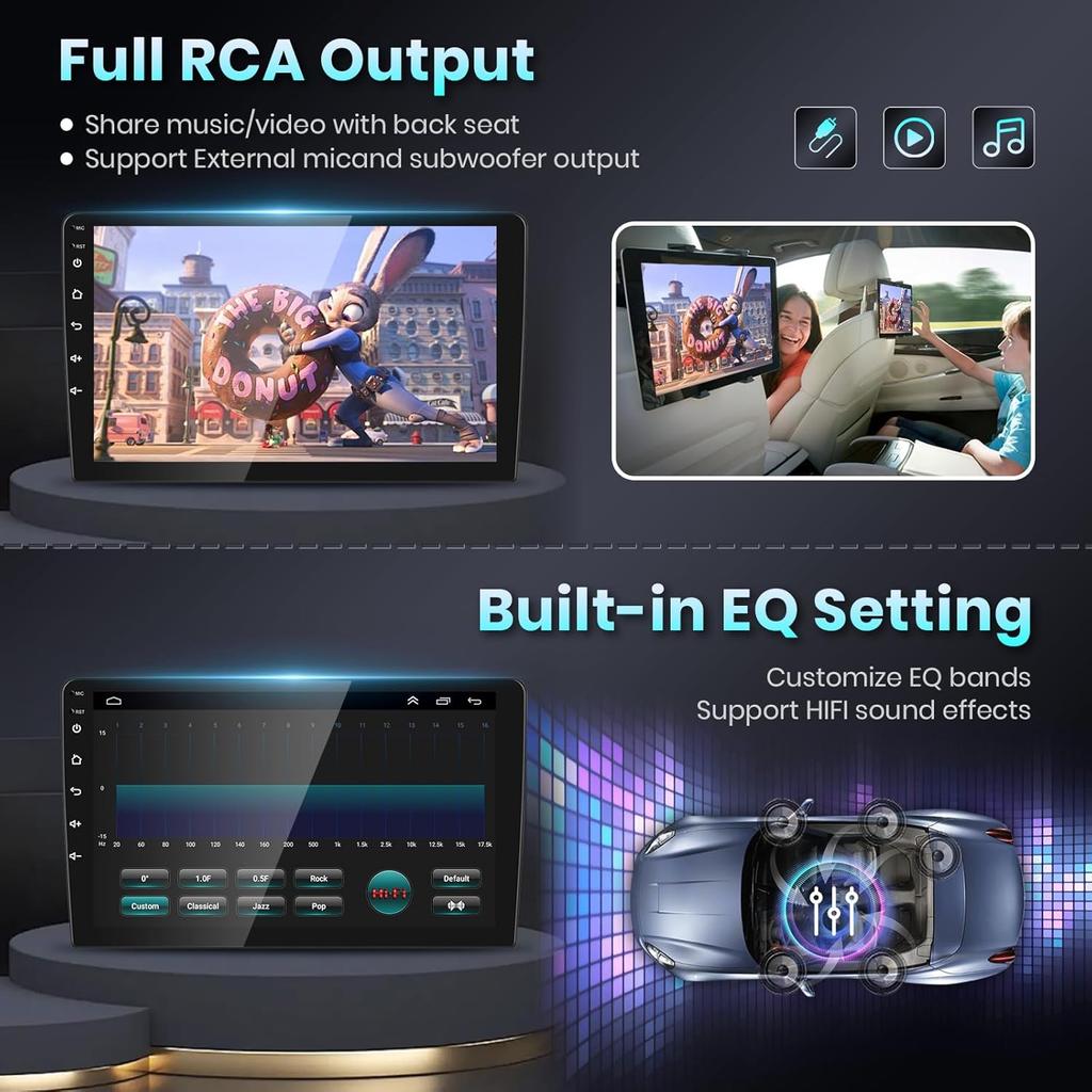 Car Stereo for Honda Fit 2008-2013 with CarPlay, Android Auto, GPS, WiFi, Bluetooth, Backup Camera, 2G+32G