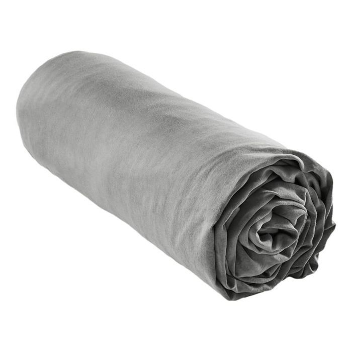 Drap housse "Lysandre" toutes dimensions "Lyocel" L'effet Papillon - Lysandre Granit - 140 x 200 cm bonnet de 30 cm