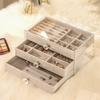 Jewelry Storage Rack Transparent Large Capacity Dustproof Vertical Earrings Display Stand Jewelry Storage Drawer Box