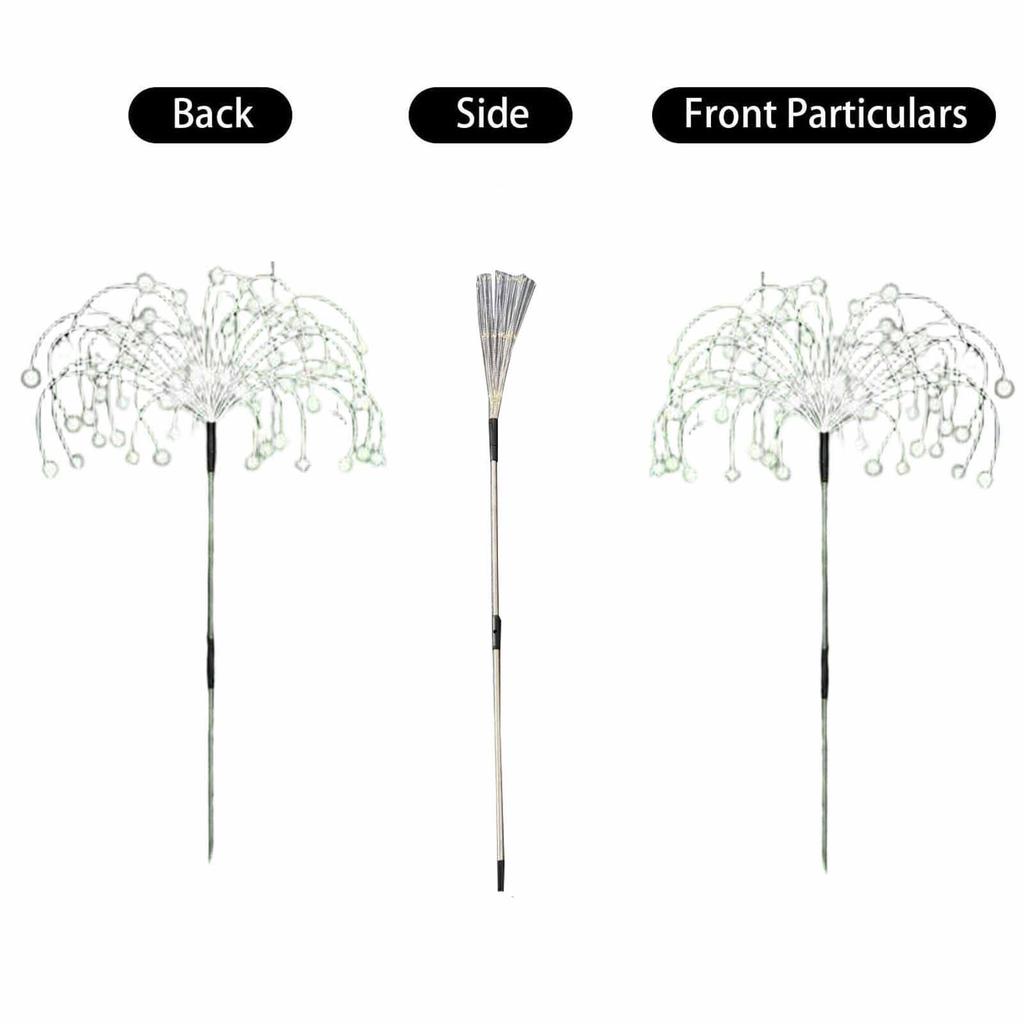 Outdoor Solar LED  Lamp – Christmas Garden Floor Lights with 8 Lighting Modes,  Courtyard Holiday Decor