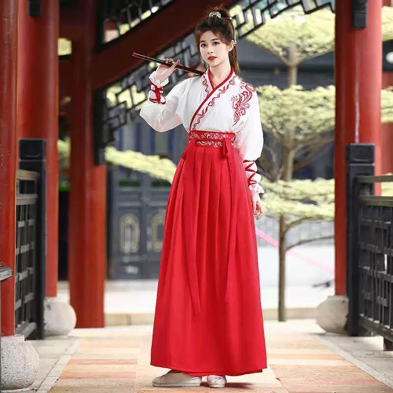 Chinese Martial Arts Style Hanfu Xiake One-piece Skirt For Men And Women's Daily Outfits