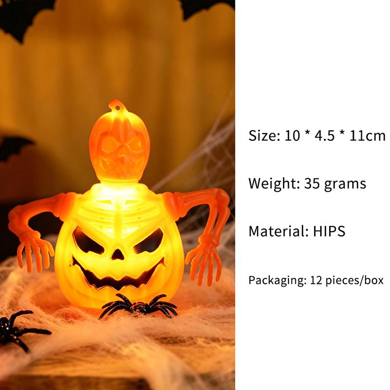 Halloween Skeleton Flameless Led Candle With Flickering Warm Light Perfect For Home Desktop Spooky Party Holiday Decoration
