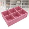 Coffee Station Organizer with Small Dividers Wooden Coffee Bar Accessories Storage Box for Countertop Decor Pink