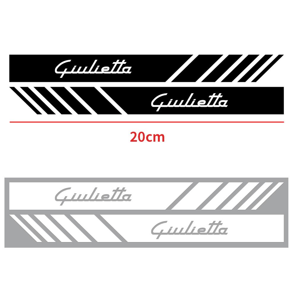 UHNPV1 TFLGX1 2PCS Car Side Rearview Mirror Body Decoration Sticker Decal Styling For Alfa Romeo TZ3 Sportiva Stelvio 147 156 Auto Accessories