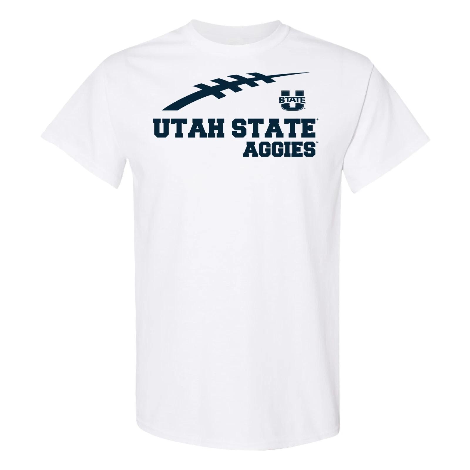 Utah State University Aggies Football Horizon T-Shirt - White L