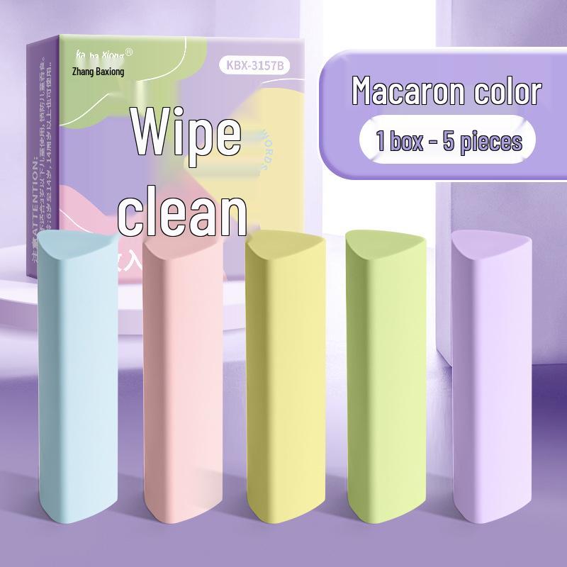 Kaba Bear Triangle Eraser: Super Clean, Strip Erasing, No Marks, Minimal Crumbs, Safe on Paper for Primary Students